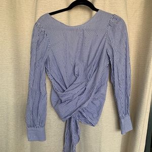 Zara Stripped Long Sleeve Summer Top, Open Back